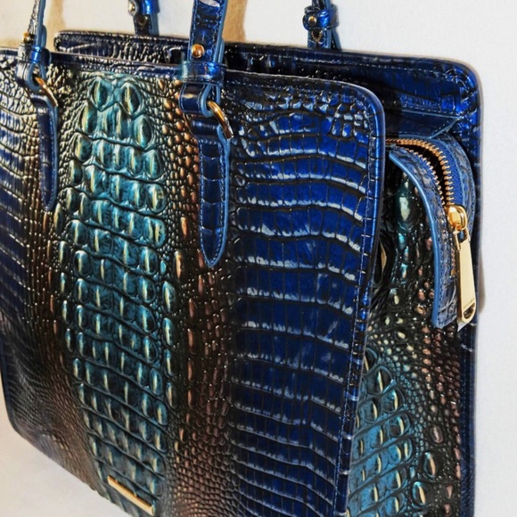 Brahmin Handbags - BRAHMIN FORTUNE METALLIC BLUE TEAL COPPER GOLD